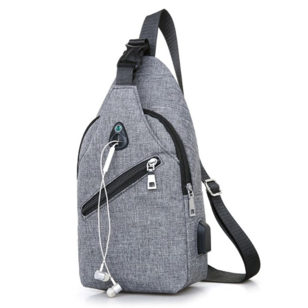 Mens Sling Chest Pack Nylon Shoulder Bag